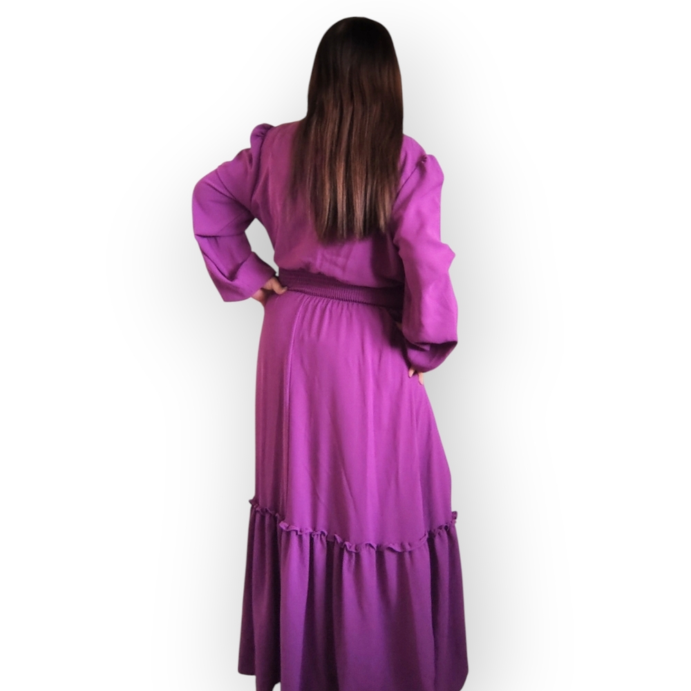 SHEIN Women's XL Long Sleeve Purple Maxi Dress - Picture 6 of 7